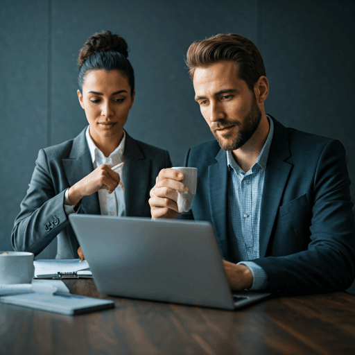 Professional team workspace